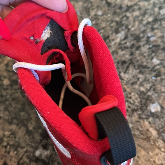 Jordan retro 9 Kids' Red and White Sneakers 5.5Y - Picture 11 of 11